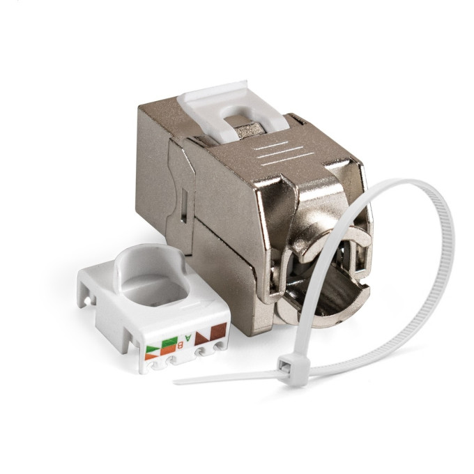Модуль-вставка Keystone Jack RJ-45 EXEGATE KJ-8P8C-SH-C5e-180-TL EX297346RUS