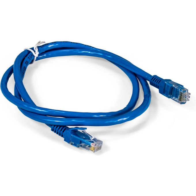 Патч-корд EXEGATE UTP-RJ45-RJ45-C6-1M-BL, 1 м, синий EX297190RUS