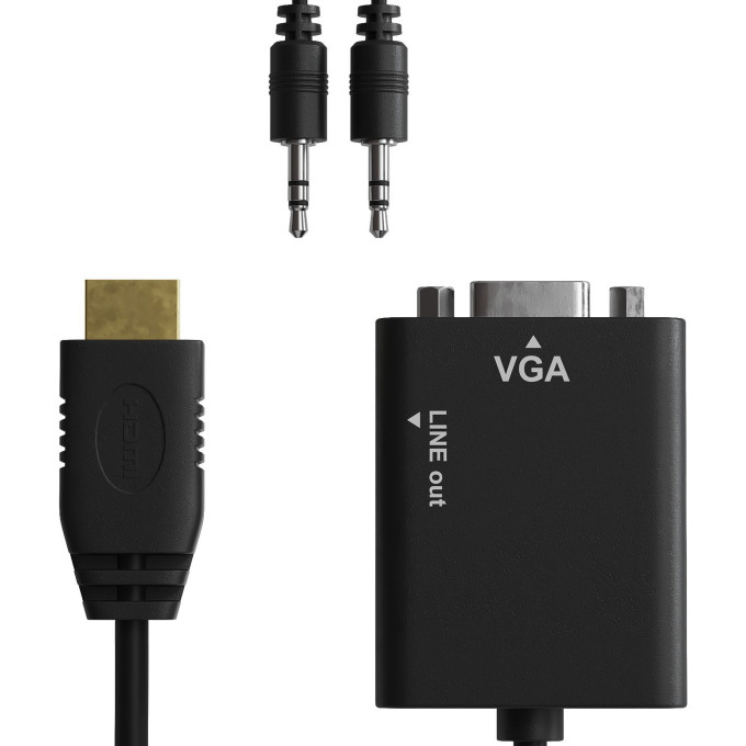 Переходник HDMI-VGA EXEGATE EX-HDMIM-VGAM-3,5JackS-3,0 EX294720RUS